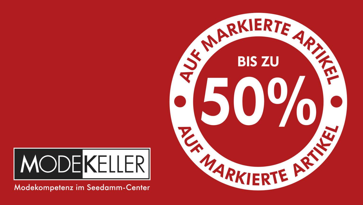 bis zu 50% - Seedamm-Center